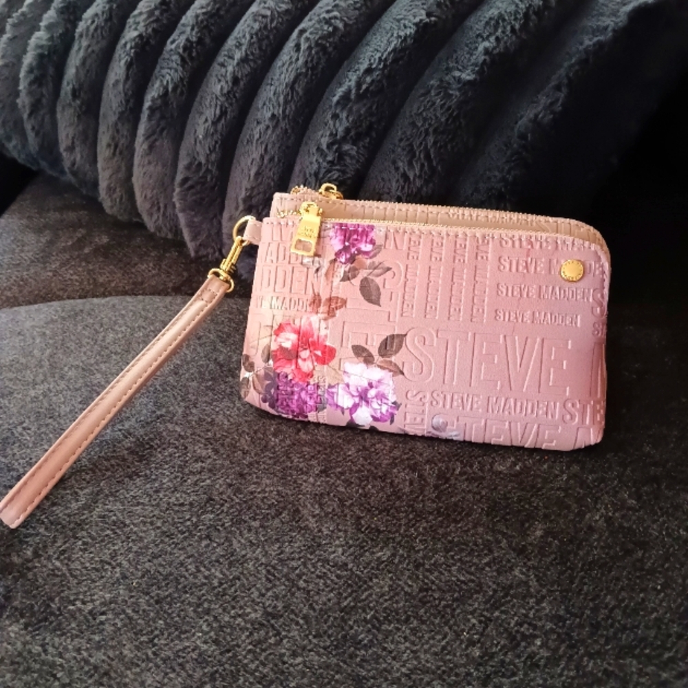 Steve Madden Floral Embossed Wristlet